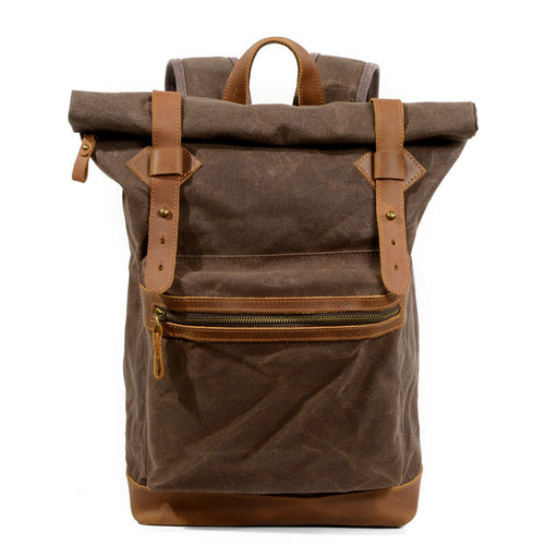 old brown backpack