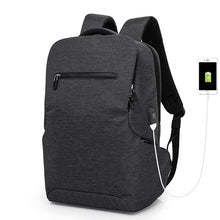 Load image into Gallery viewer, Black USB rechargeable backpack