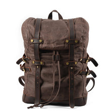 Load image into Gallery viewer, Hard brown backpack