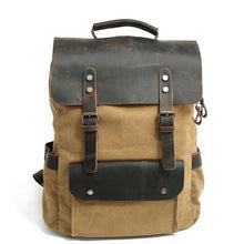 Load image into Gallery viewer, Blue dark brown backpack