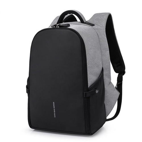 Kaka Bag Serıes black-grey USB rechargeable backpack