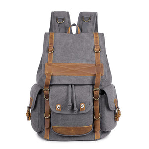 Brown leather belt backpack