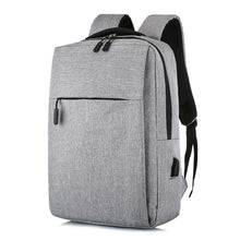 Load image into Gallery viewer, Grey USB rechargeable backpack