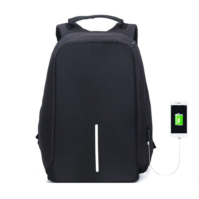 Waterproof white detailed black backpack
