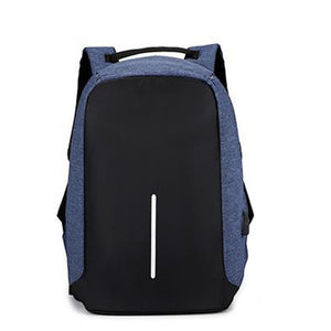 Waterproof white detailed black backpack