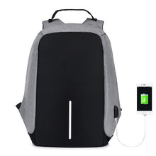 Load image into Gallery viewer, Waterproof white detailed black backpack