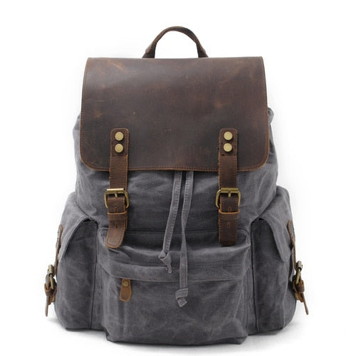 Yellow brown backpack