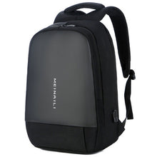 Load image into Gallery viewer, Meınaılı black USB rechargeable bacpack